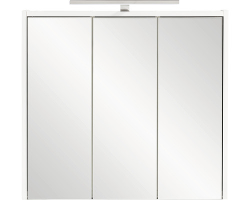 Spiegelkast Möbelpartner Flag 65 x 16 x 60 cm wit 3-deurs LED