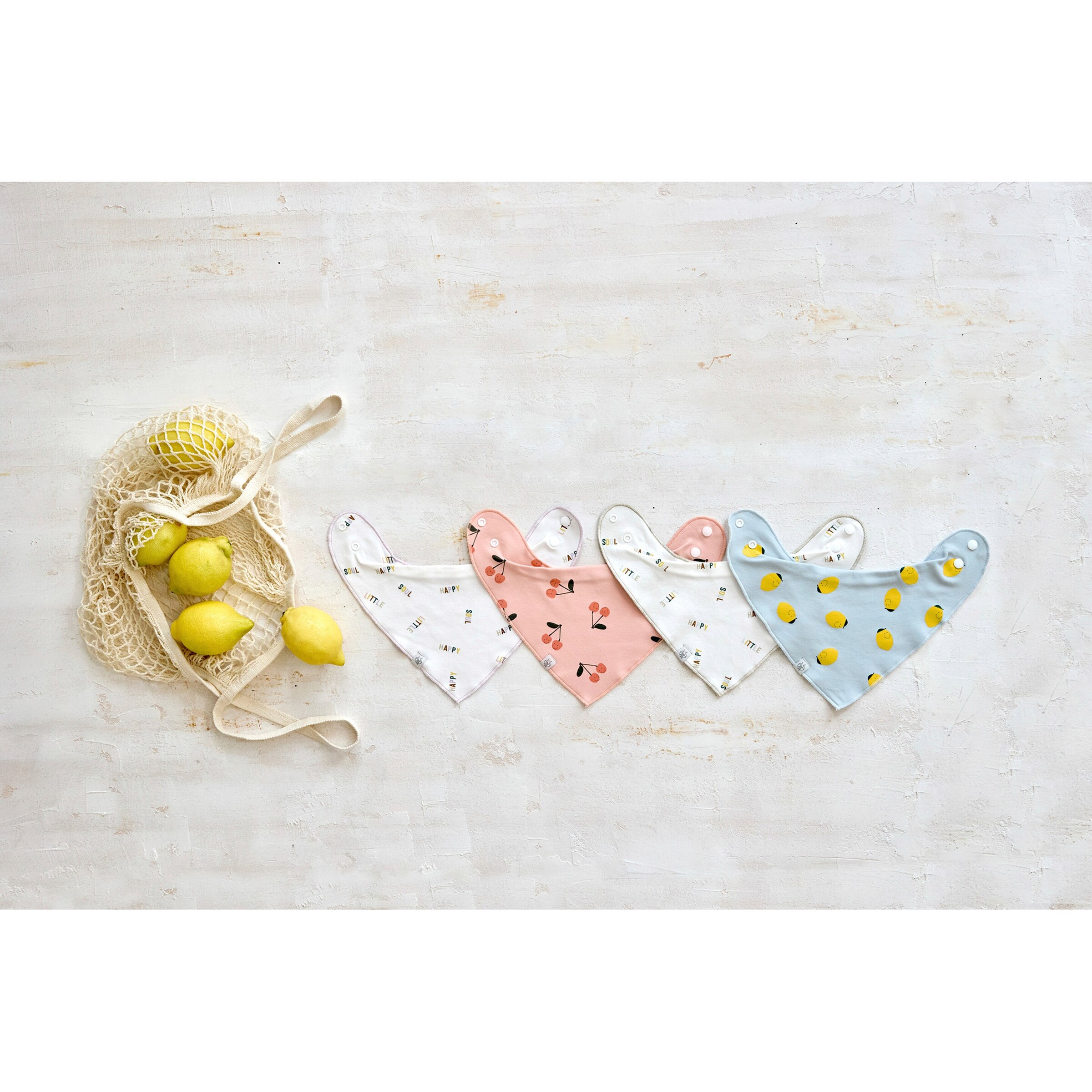 Lässig 2er-Pack Dreieckstücher Happy Kirschen mehrfarbig