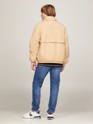 Jaqueta com capuz e logo tonal