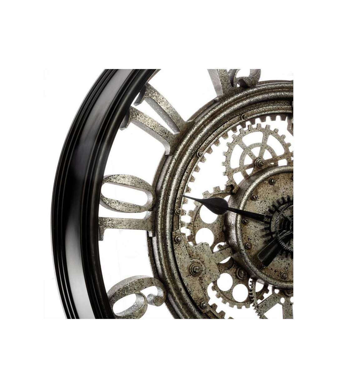 Pendule Murale Mécanique Vintage 50cm Gris