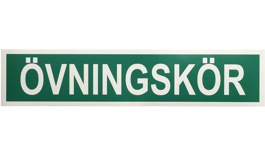 Övningskör skilt magnetisk 46x10 cm