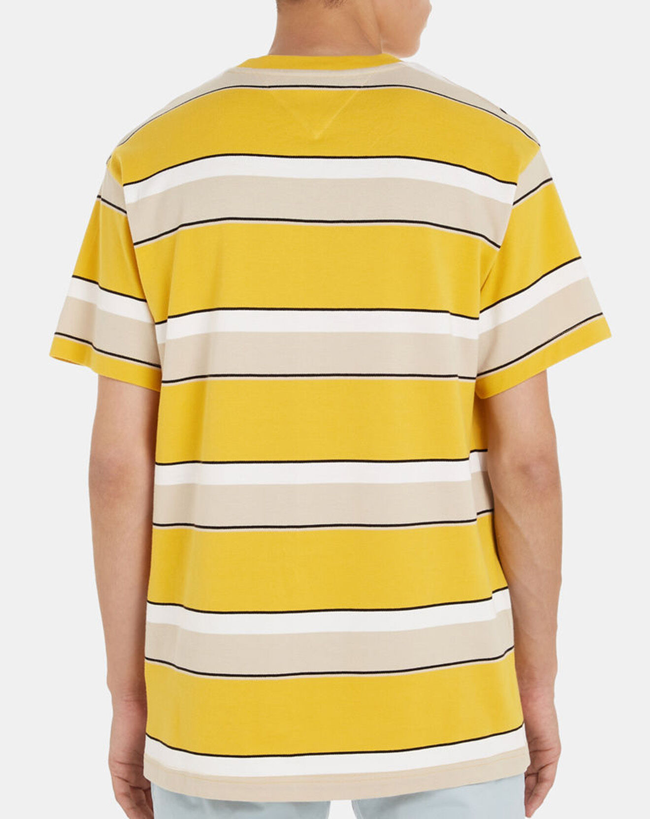 Tommy Jeans T-Shirt Bold rayé jaune/blanc