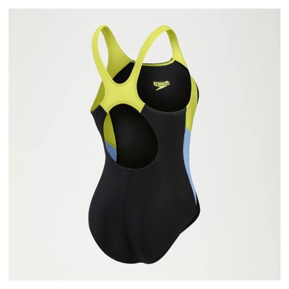 Maillot de Bain Eco Colourblock Splice Muscleb Noir / Jaune