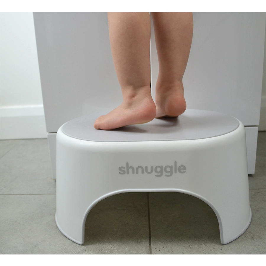 shnuggle® Tritthocker weiß  hellgrau