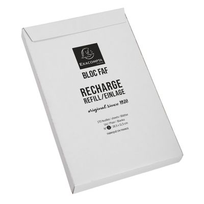 Exacompta L'Esprit Paris FAF N°3 - Recharge pour bloc FAF - 18,5 x 11,5 cm - uni