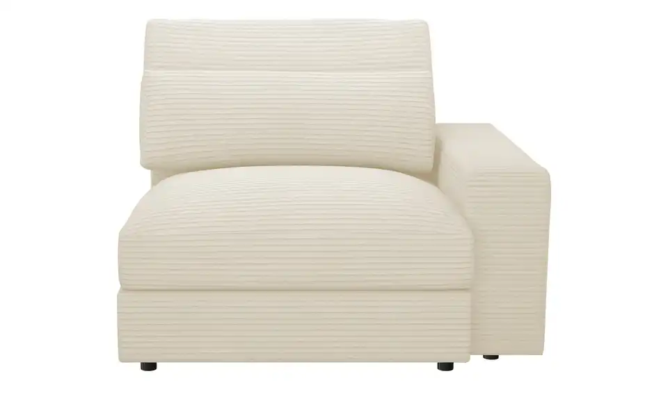 Element Branna Beige Cordstoff mit Armlehne rechts
