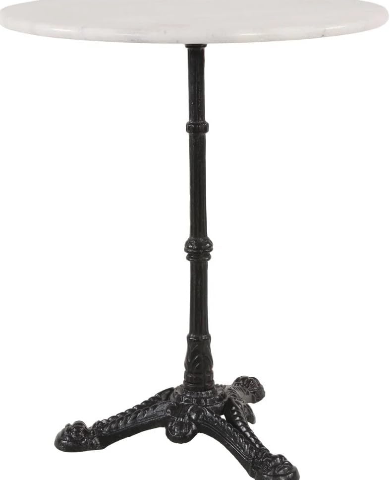 Marmortisch Bistrotisch Cafetisch Gastrotisch weiß Ø60x72 cm