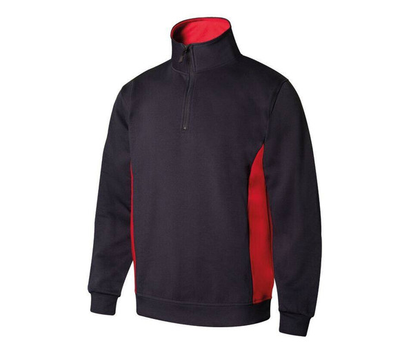 VELILLA V5704 - Sweat bicolore col zippé