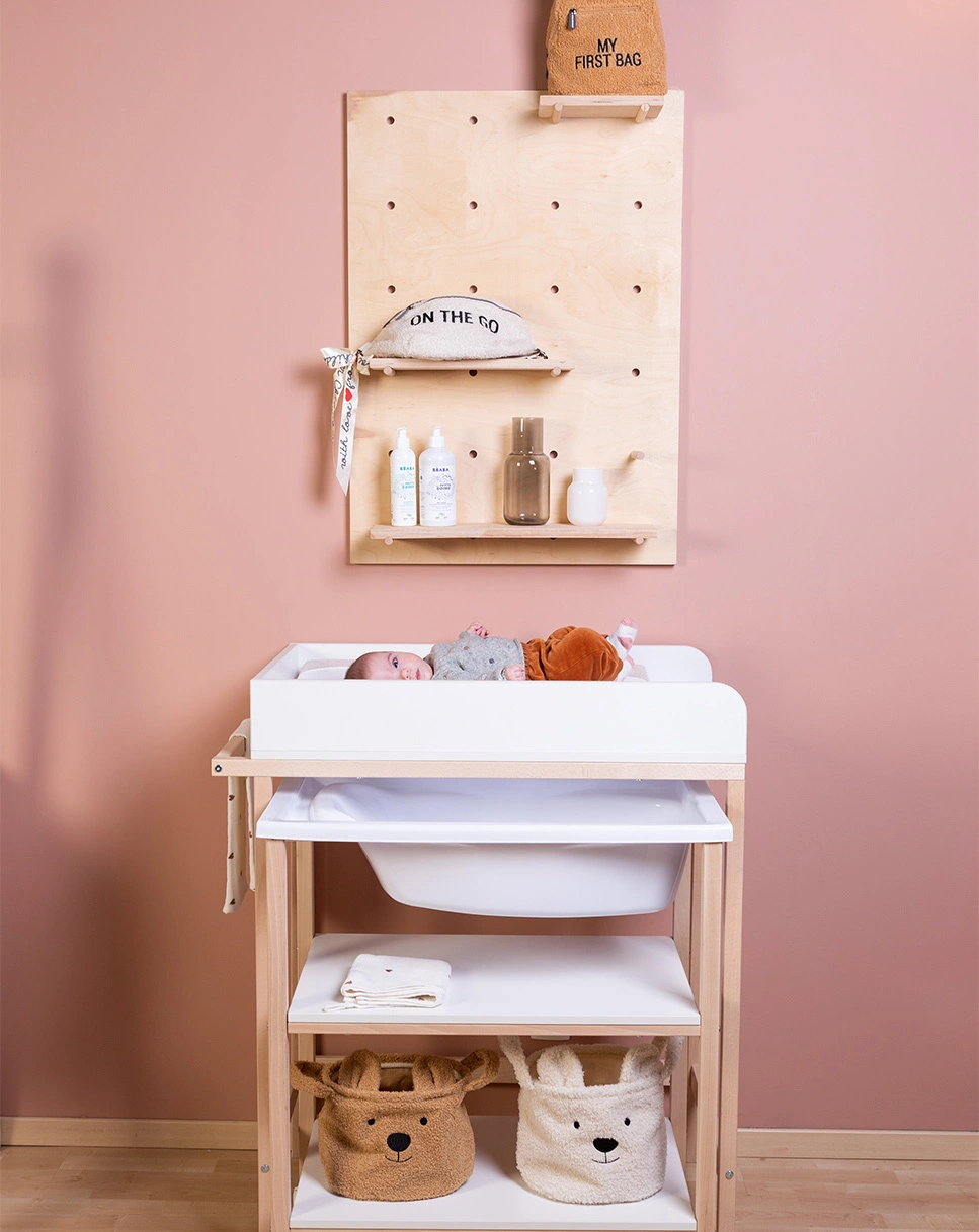 Wickelauflagen-Bezug TEDDY (70x50) in weiß/beige