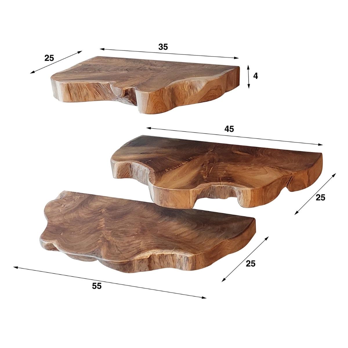Fraaai - Hall wandschap - set van 3 - naturel