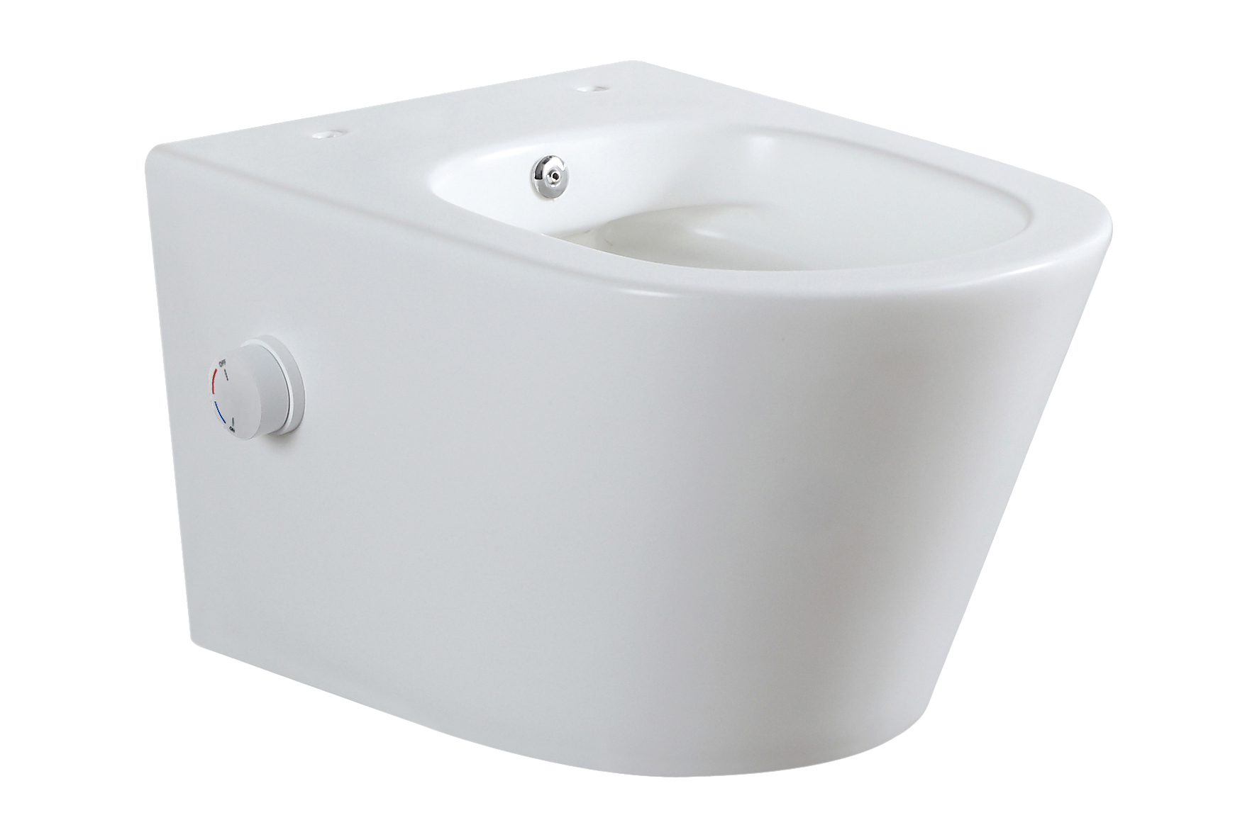 Mueller Afesta randloos toiletpot met bidetsproeier warm/koud wit mat