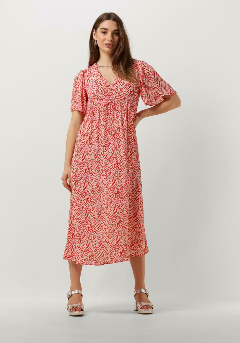 MOLIIN roze moliin midi jurk agnes
