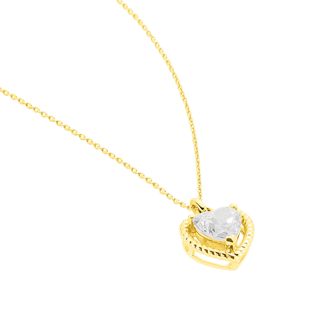 Collier Althea Or Jaune Oxyde De Zirconium