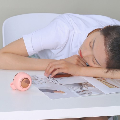 900mAh Mini USB Hand Ventilator Wiederaufladbarer Lüfter mit Gürtelclip - Grün