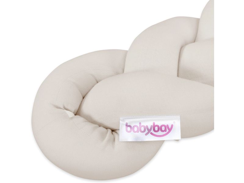 babybay Nestschlange geflochten Crème 200 cm Weiche Nestchenschlange für Kinderbetten