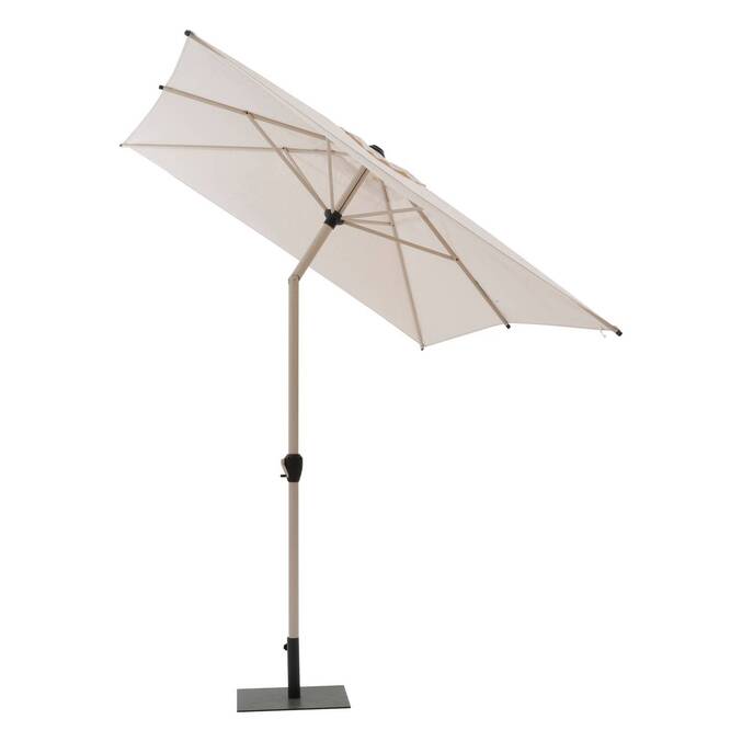 Parasol droit rectangulaire inclinable LOOMPA Argile / Blé