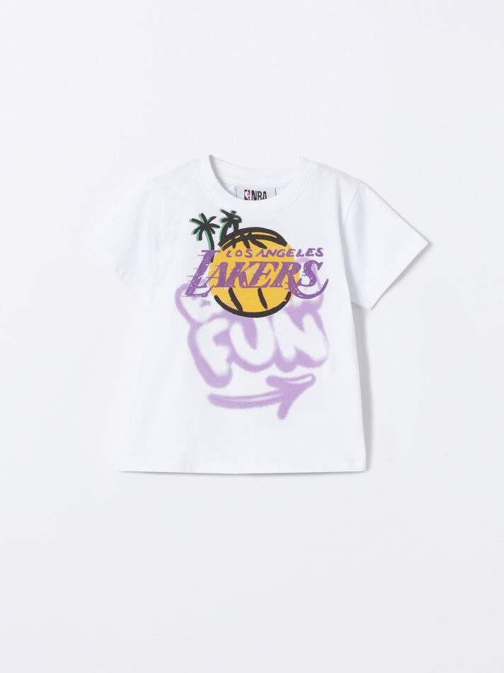 Conjunto de camisa e calção dos Lakers da NBA - Roxo