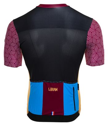 Maillot Manches Courtes LeBram Aspin Bordeaux Coupe Ajustée