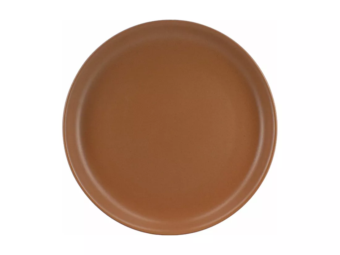 Novastyl - Lot 6 Assiettes Plates Arita 27cm En Gres Marron