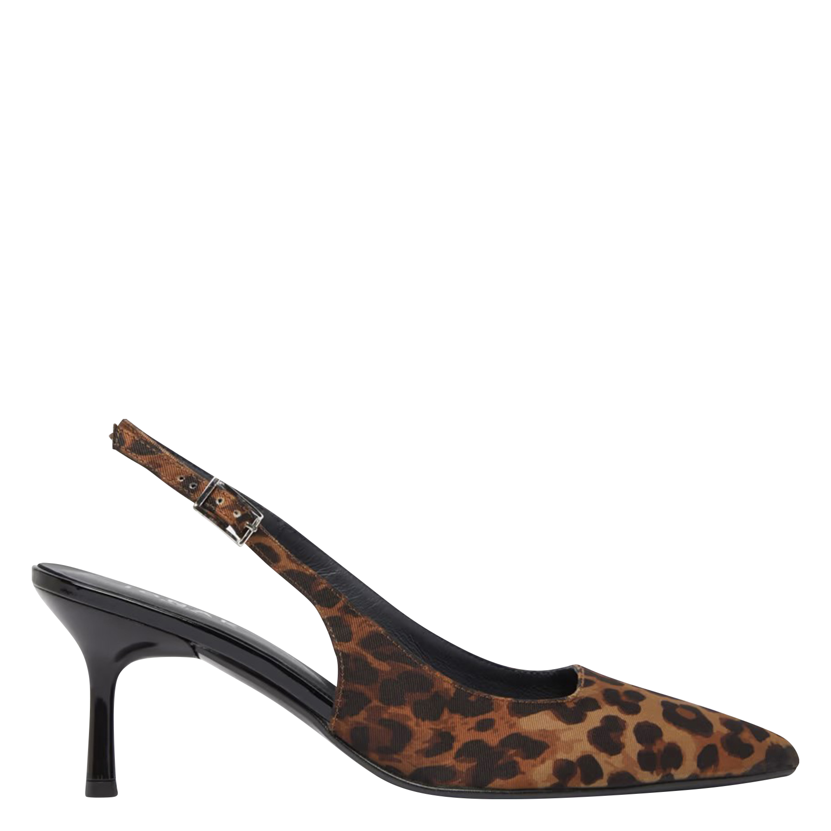DIAMANTUS - Escarpins slingbacks imprimé léopard| Marron