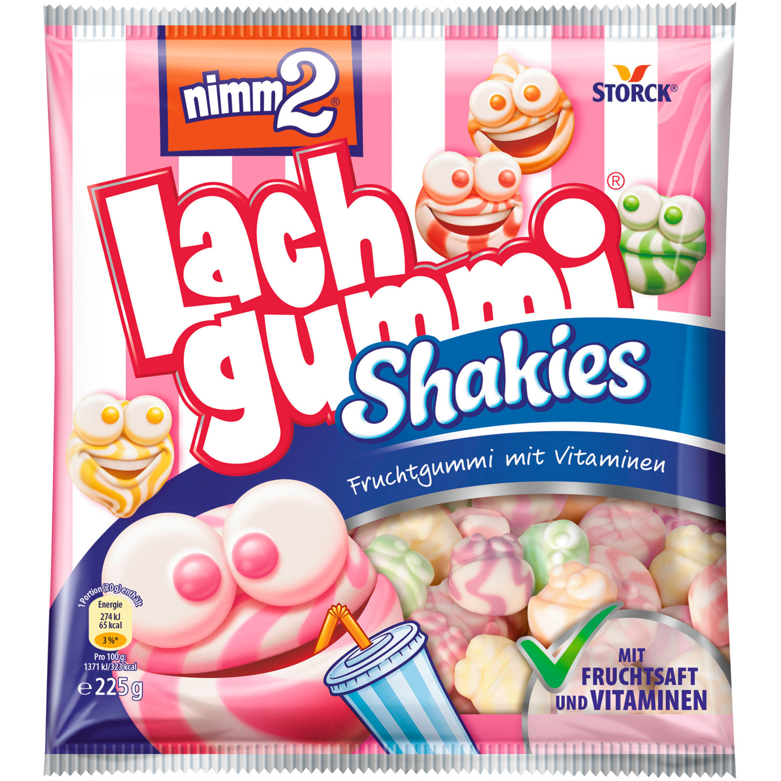 Nimm2 Lachgummi Shakies 225g