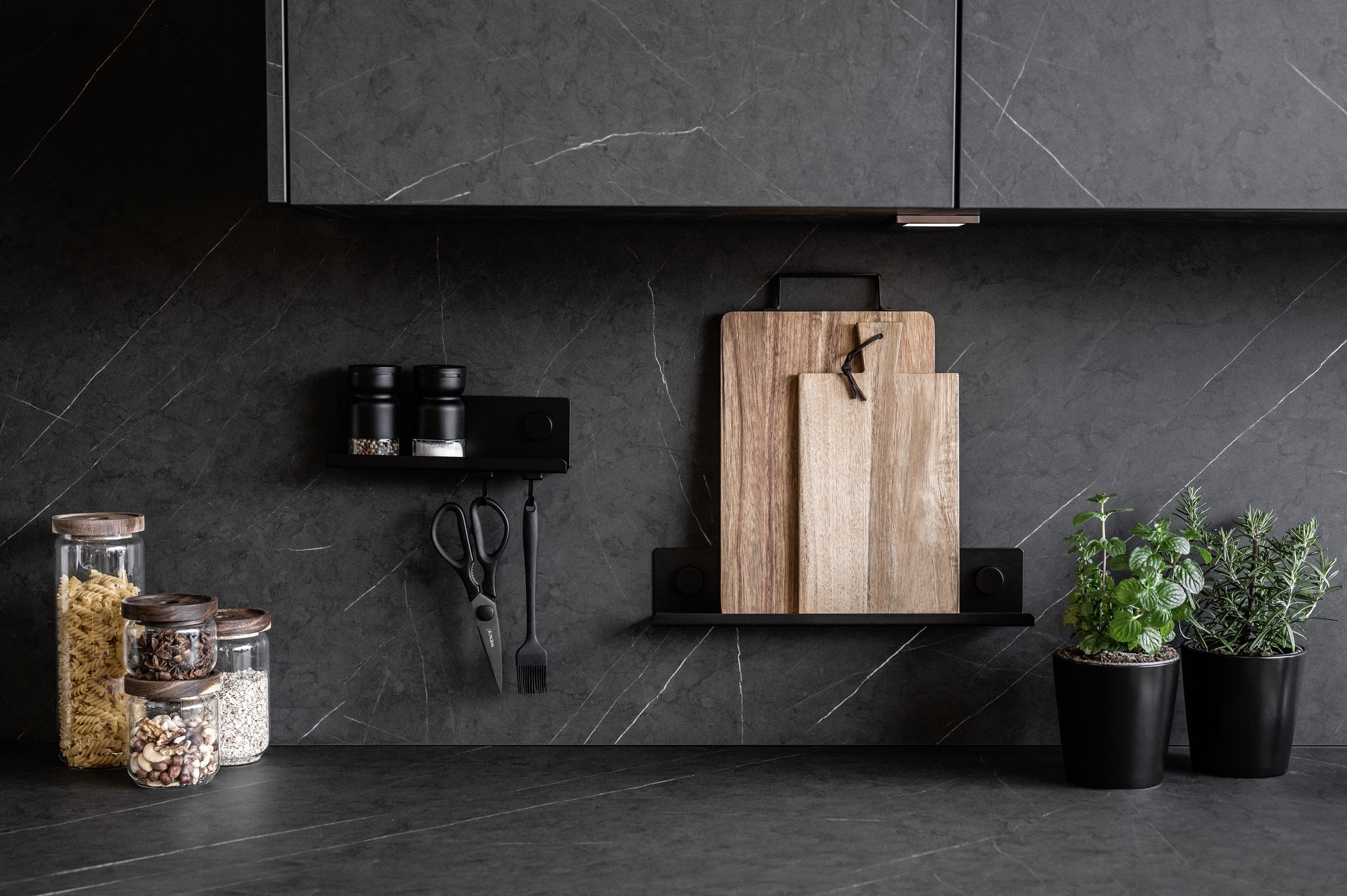 WENKO Gewürzregal »Modell Jet S« Küchenregal für die Wand, Industrial Style, pulverbeschichtetes Metall