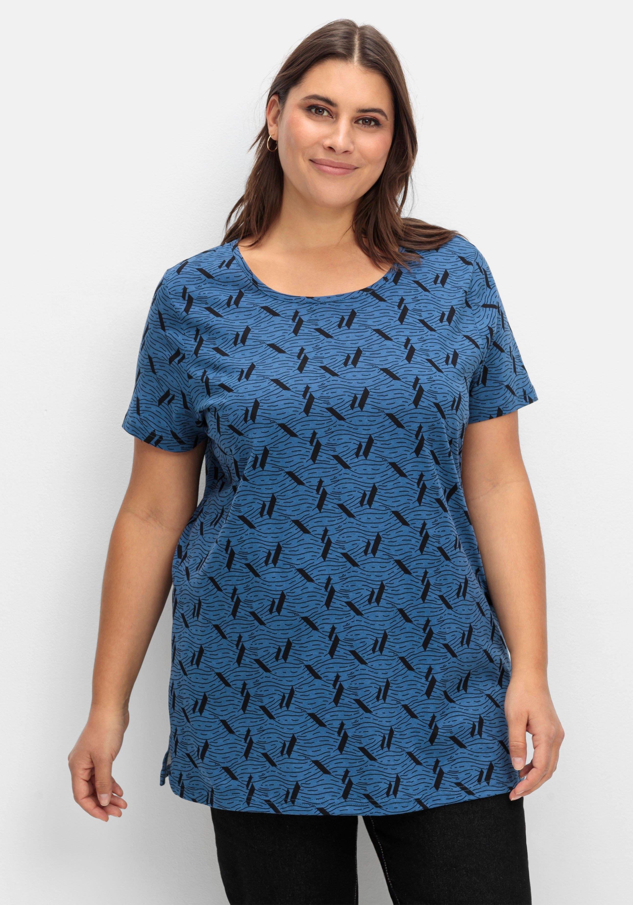 Shirt aus Jersey, mit Alloverdruck