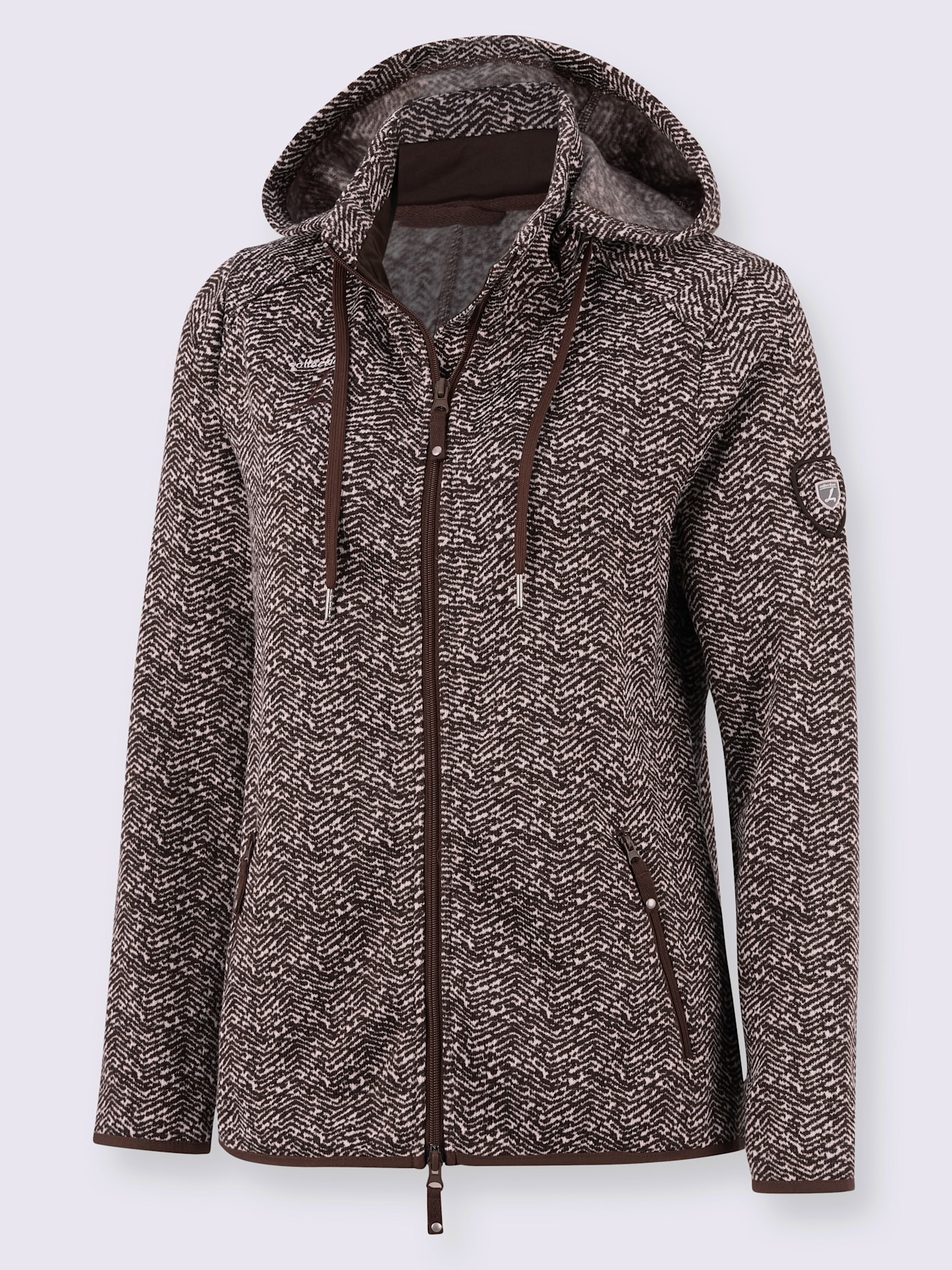 Veste polaire effet tricoté