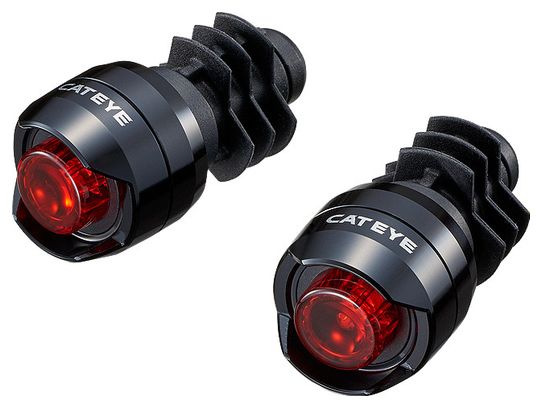 Paire d'Éclairages pour Embouts de Guidon Cateye ORB Bar End Noir
