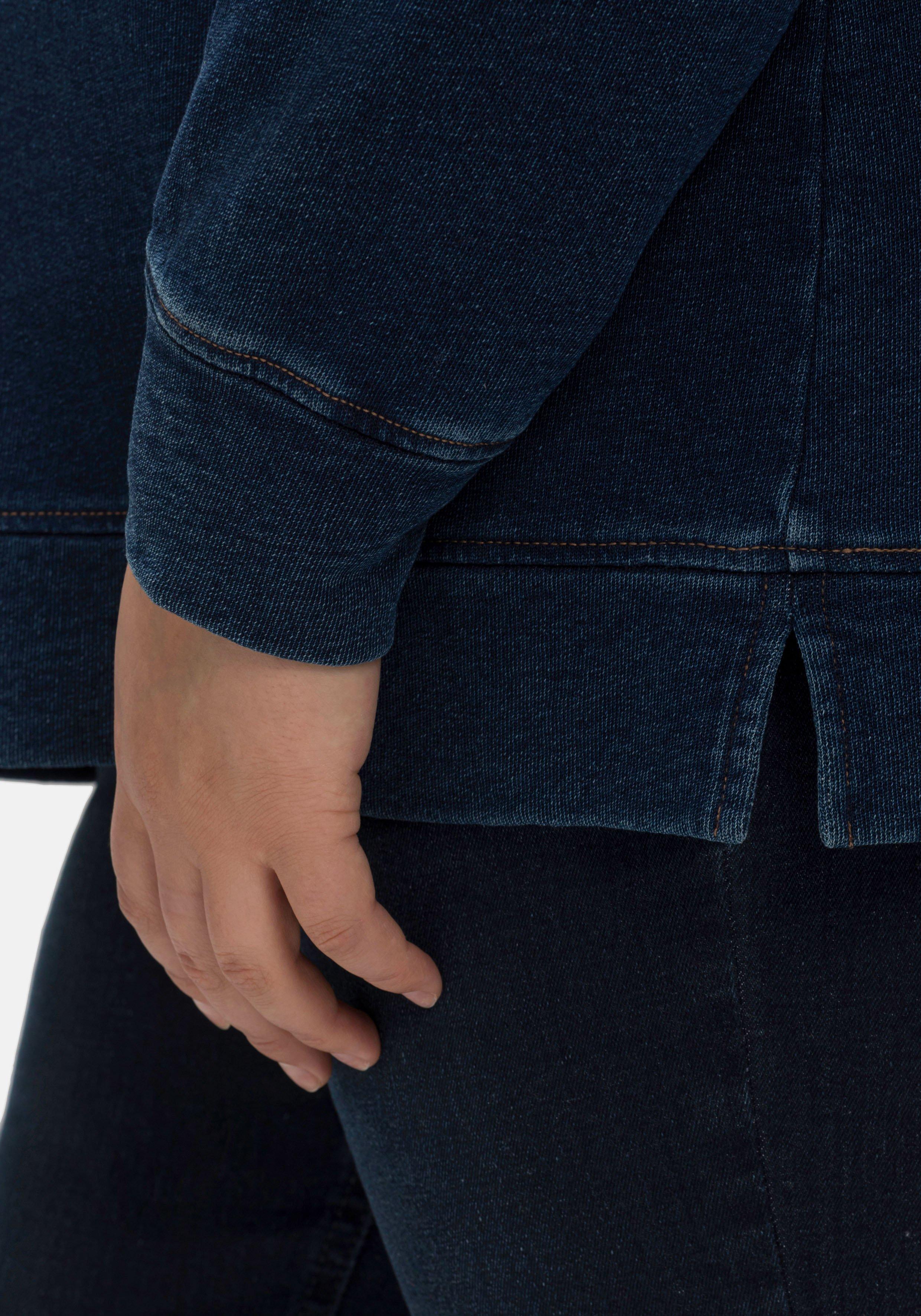 Troyer aus leichter Sweatqualität, in Denimoptik
