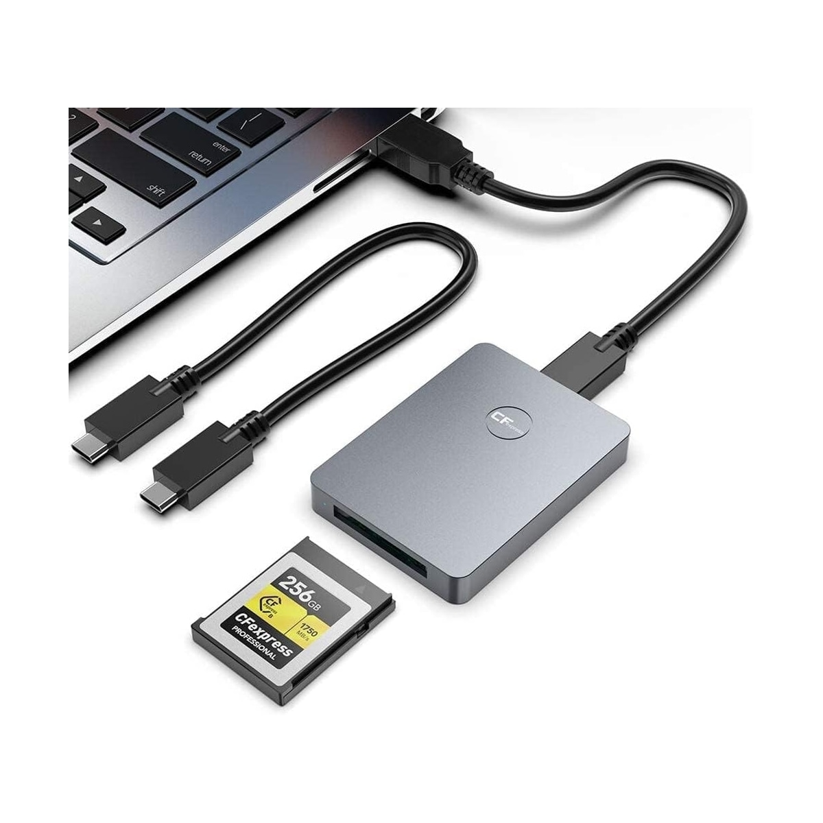 NÖRDIC USB-A, USB-C 3.2 10 Gbps kortleser CFexpress A UHS-I