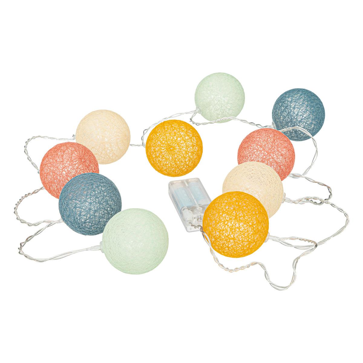 GUIRLANDE LED PILE 10 BOULES OYA D.6CM
