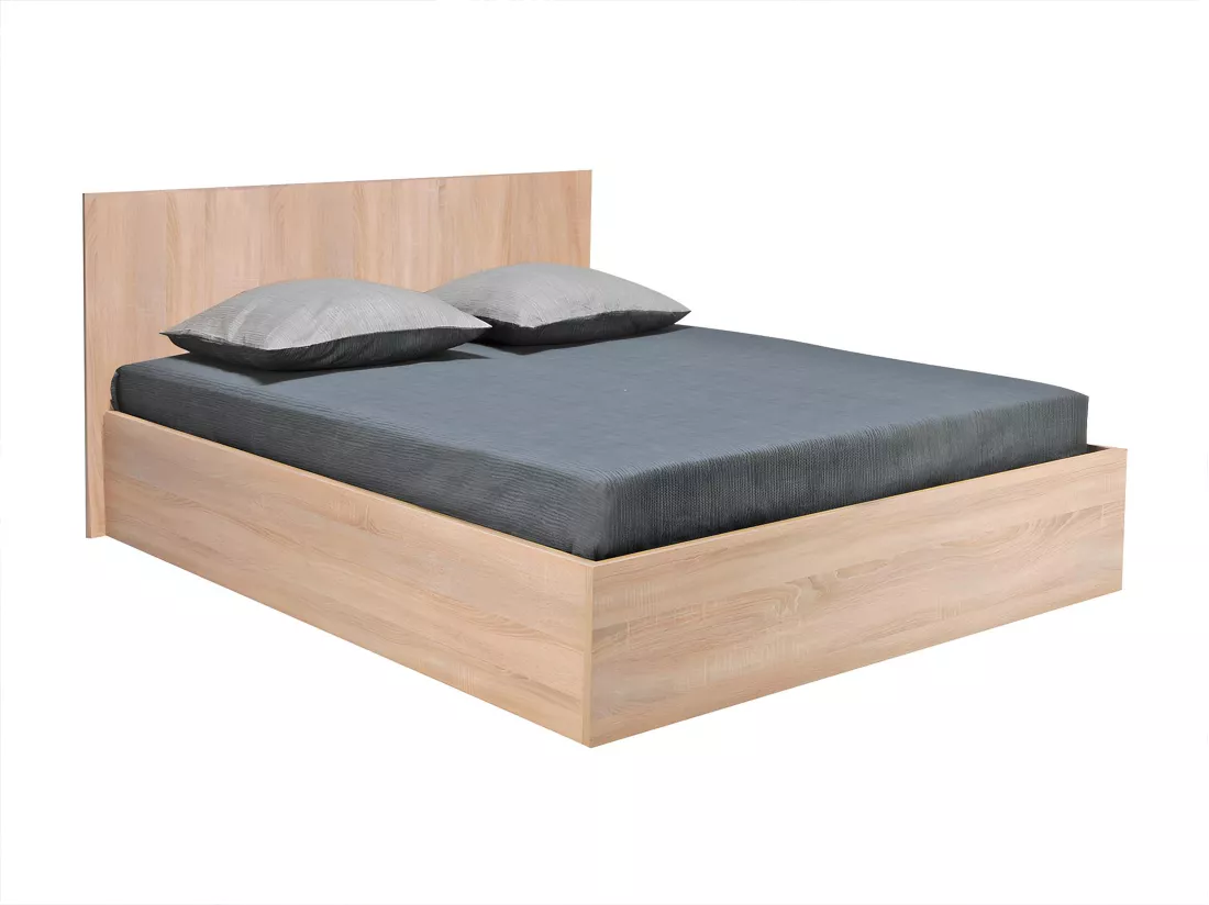 Lit coffre 140 x 190 cm - Coloris : Naturel - ELPHEGE