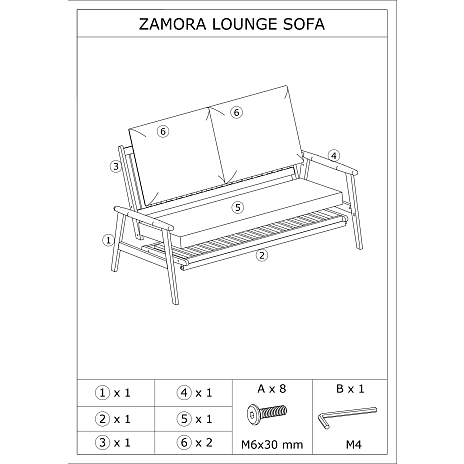 Zamora loungesofa
