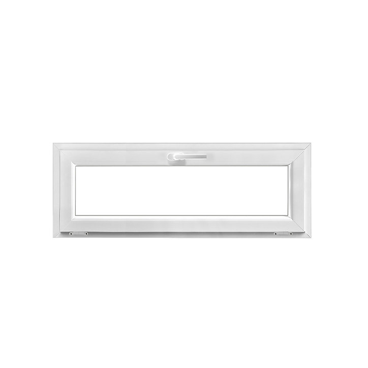 Fenêtre abattant PVC GoodHome blanc - l.120 x h.45 cm