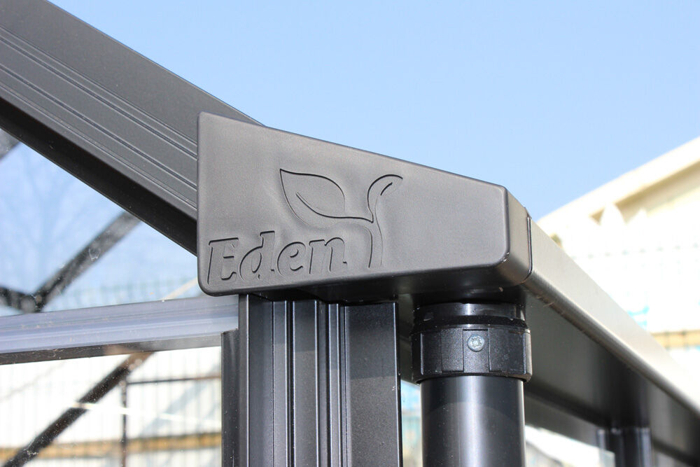 Eden Birdlip 48 - Tuinkas - zwart - 213x147.8x256 cm - Veiligheidsglas