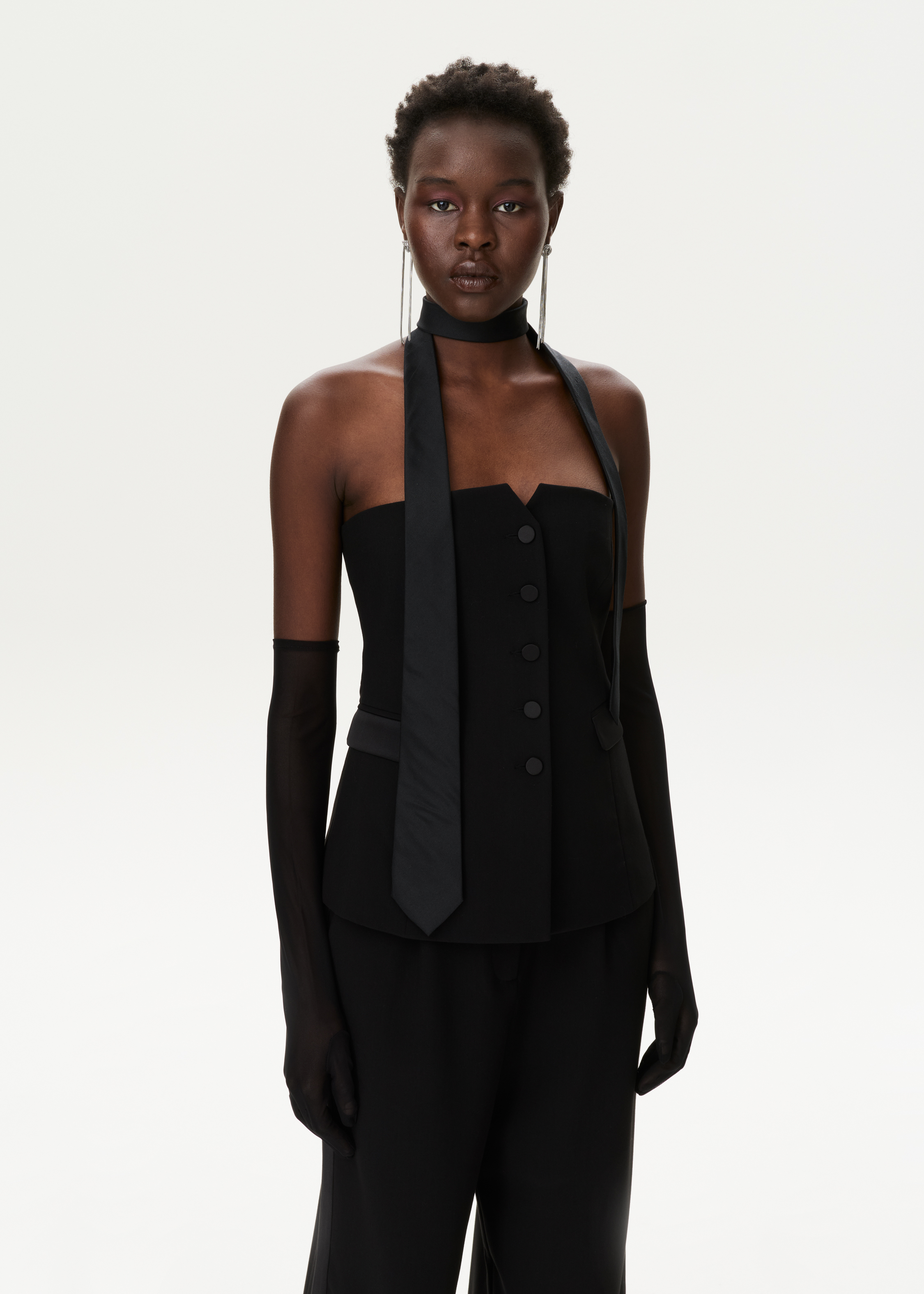 Strapless gilet