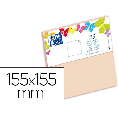 Carte de visite Oxford 155x155 x25 beige