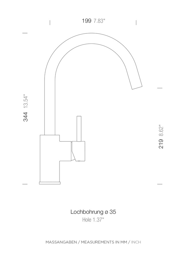Schock Küchenarmatur »Plutos« Hochdruck, Festauslauf, Temperaturbegrenzer, Schwenkbereich 360°