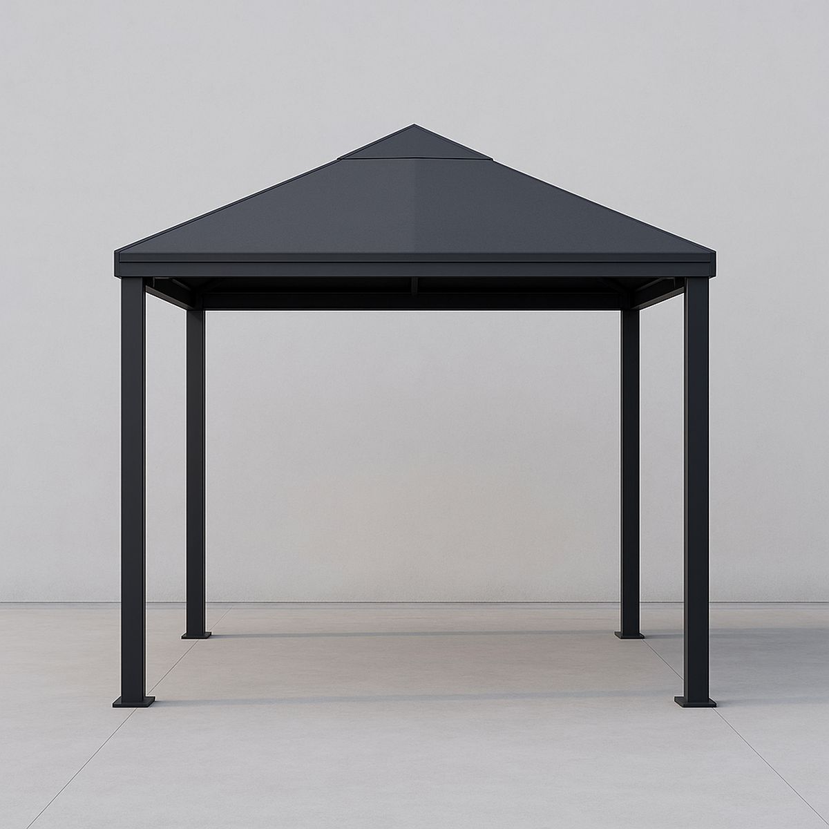 Gartenpavillon Aluminiumrahmen 3x3m Dunkelgrau