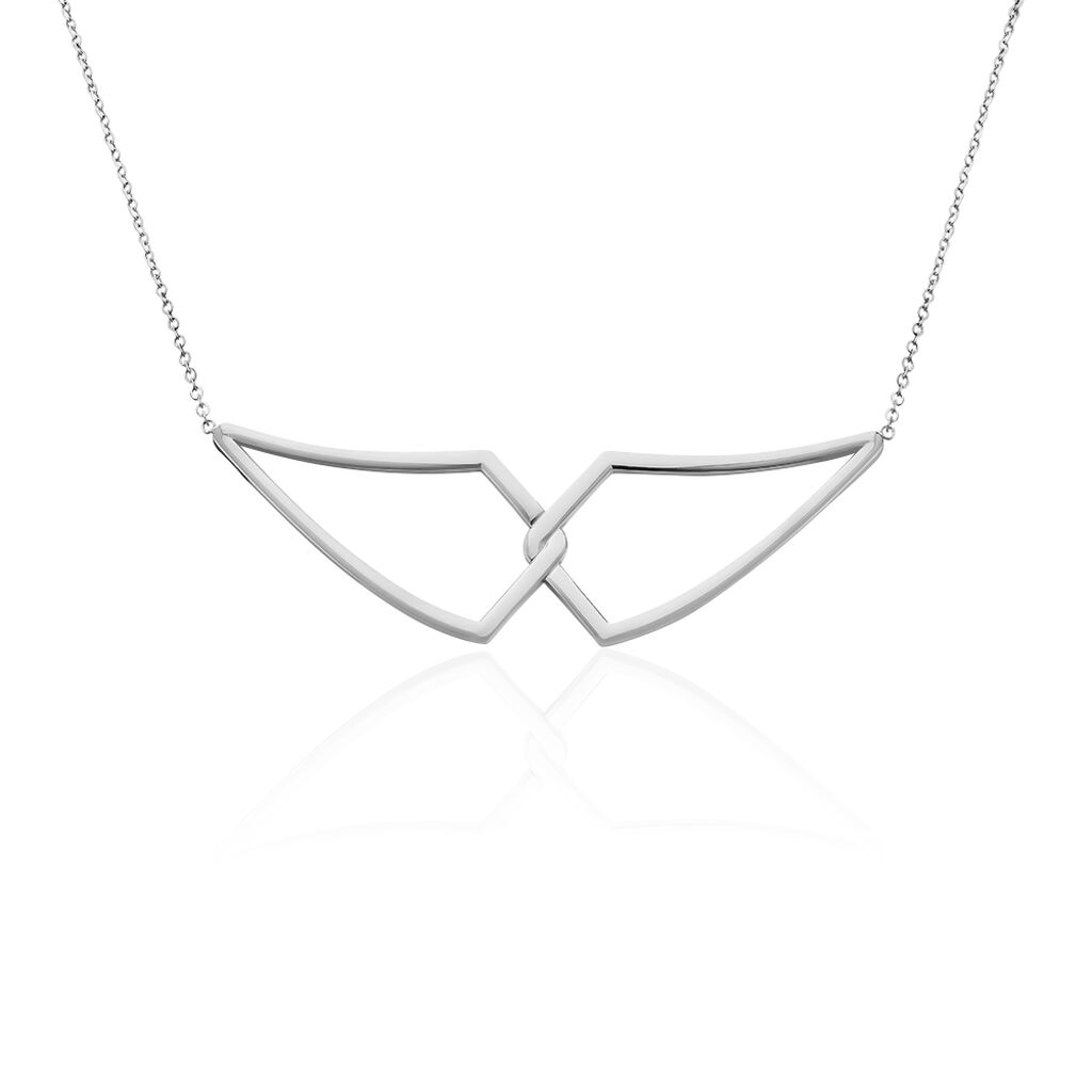 Collier Sautoir Adelind Acier Blanc