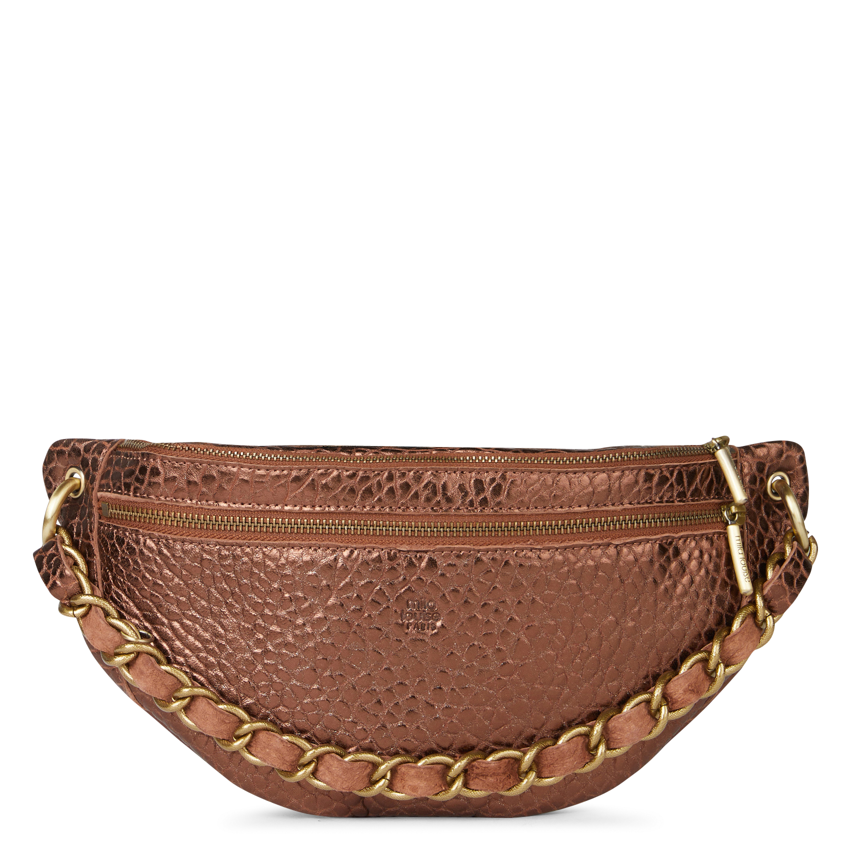 PETRA - Sac banane en cuir| Marron