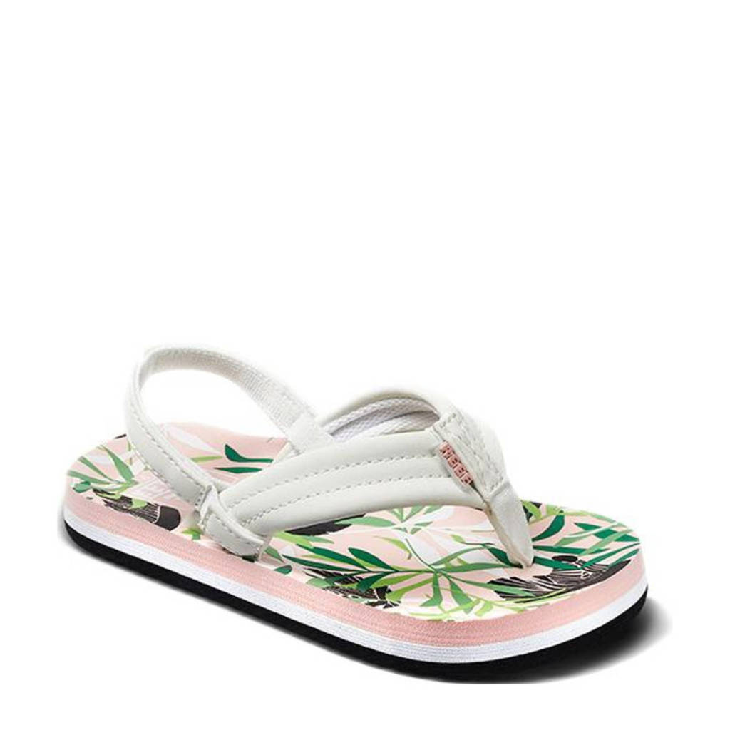 Reef teenslippers met hielbandje wit