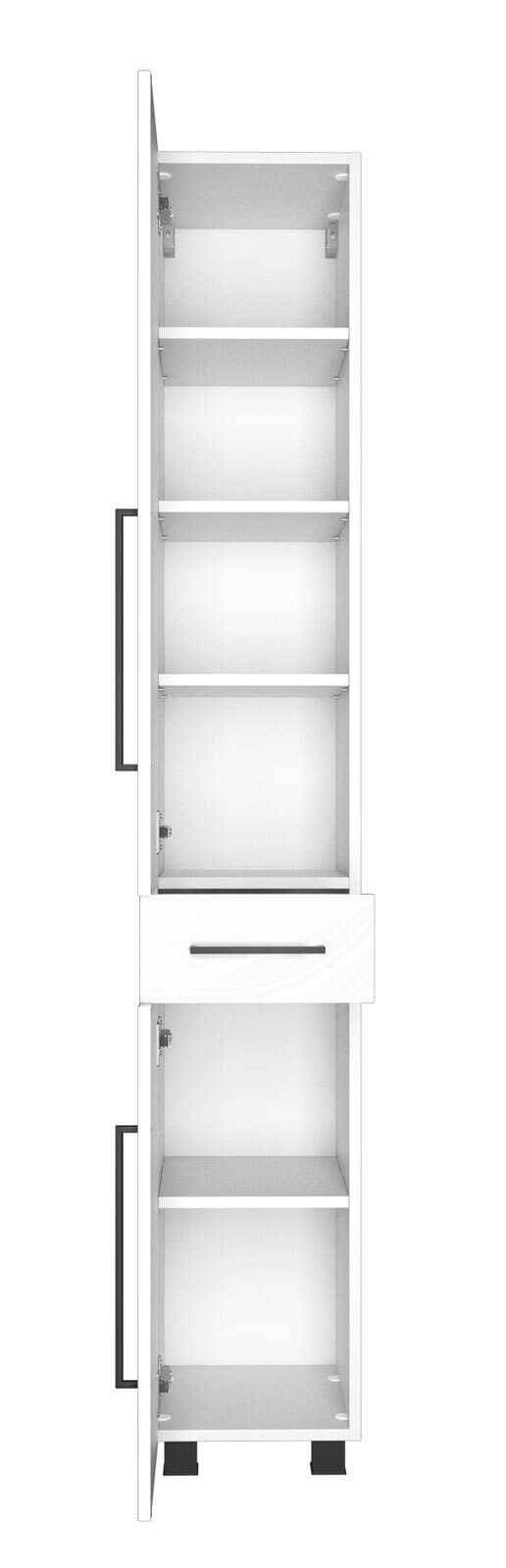 Hochschrank LUZERN 30 x 180 cm Weiß matt