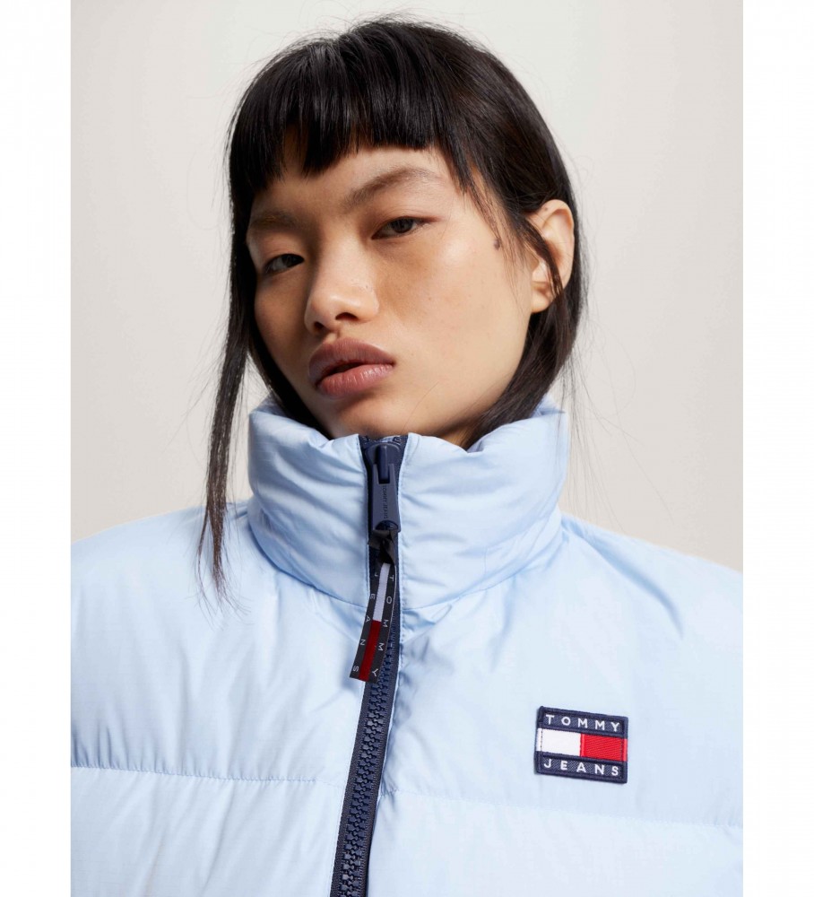 Jaqueta Tommy Jeans Alaska acolchoada com capuz, azul