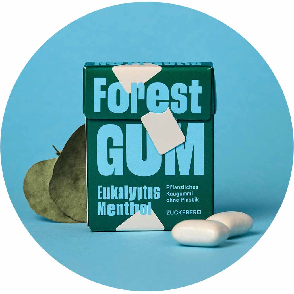 Forest GUM Eukalyptus Menthol Kaugummi zuckerfrei 18x20g=360g MHD:11.10.25