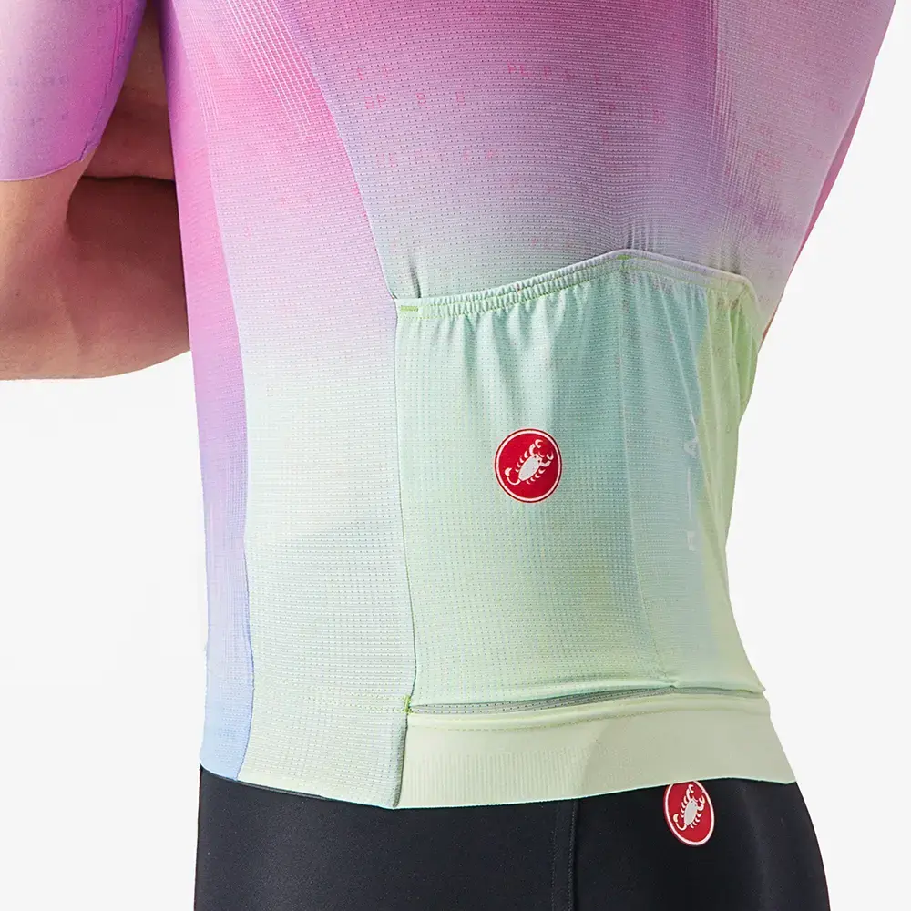 Castelli R-A/D Fietsshirt Korte Mouwen Roze/Multi Heren