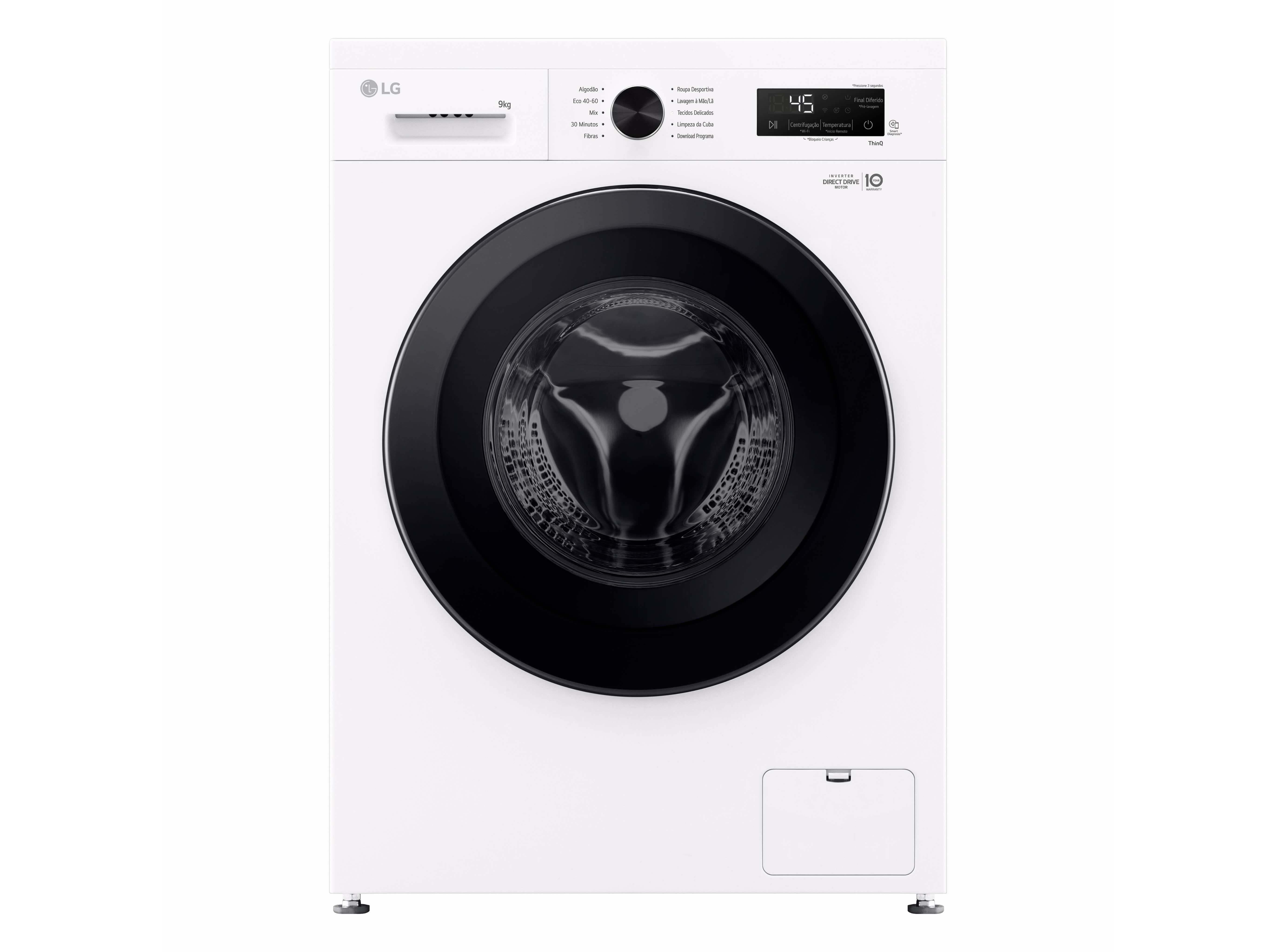 MÁQUINA DE LAVAR ROUPA LG F4X1009NWK - BRANCO A 9KG