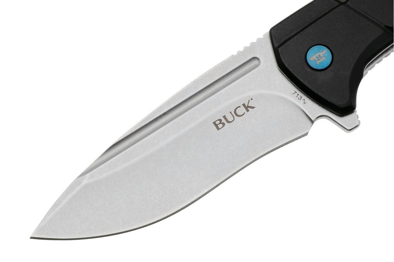 Buck Ruckus 0713BLS Stonewashed D2, Black & Blue Aluminium, zakmes