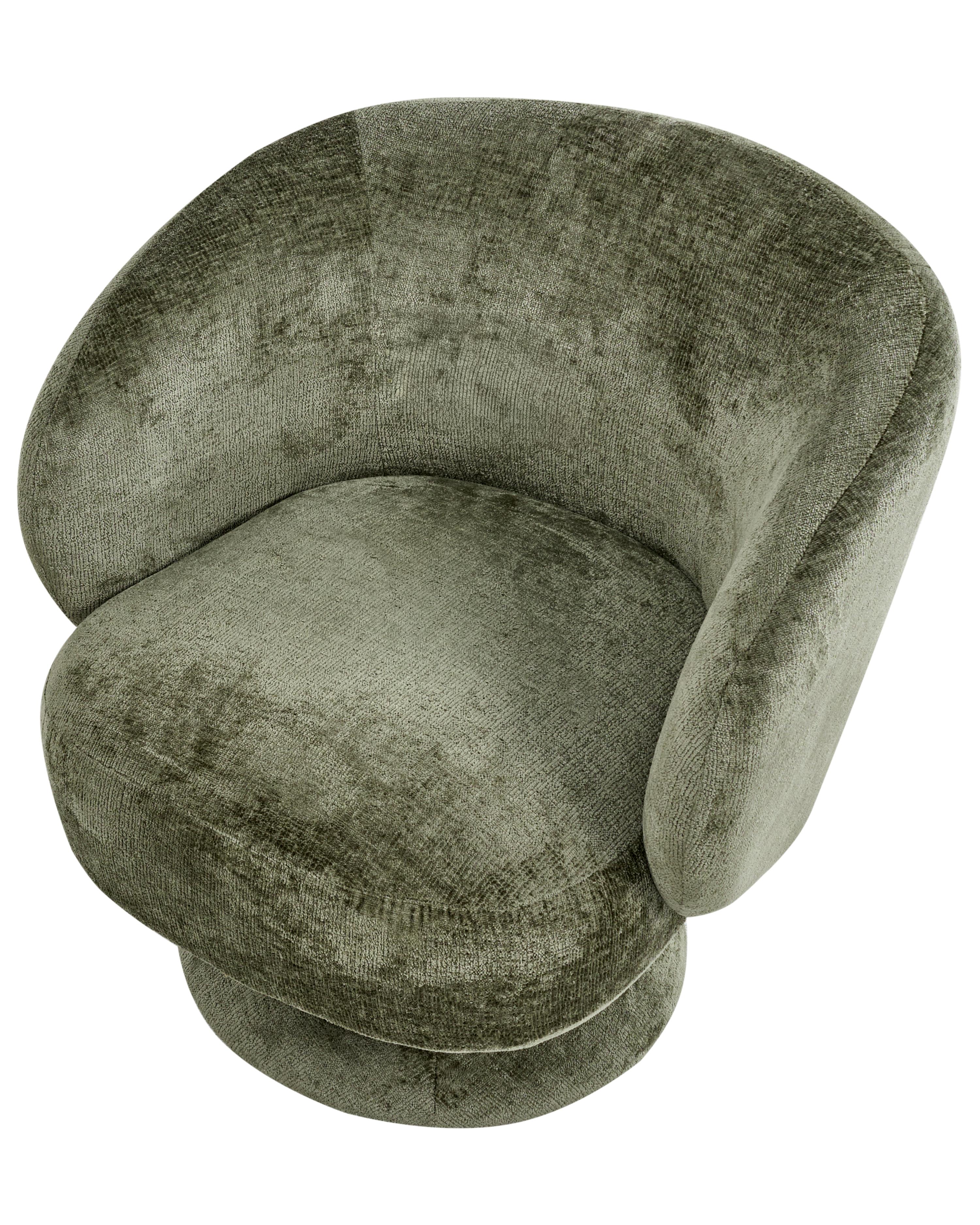 Draaifauteuil LIEKSA Chenille Groen